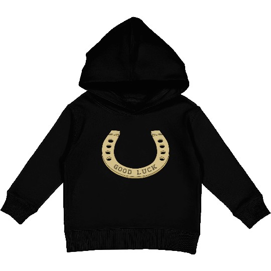 Cool Horseshoe for Lucky Days Kids Pullover Hoodies