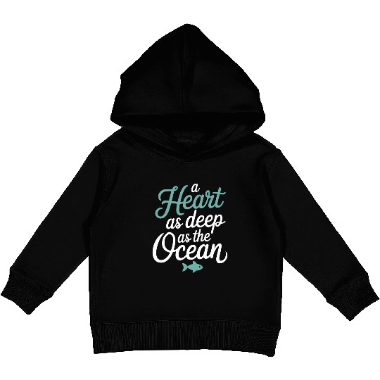 Pisces Zodiac A Heart As Deep As The Ocean Kids Pullover Hoodies
