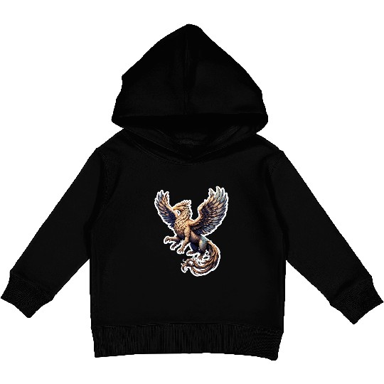 Celestial Griffin Soars Kids Pullover Hoodies