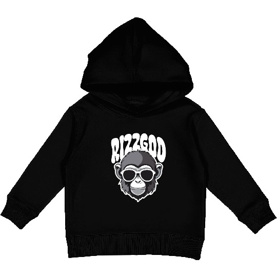 Rizz God – Ultimate Ape Charm Kids Pullover Hoodies
