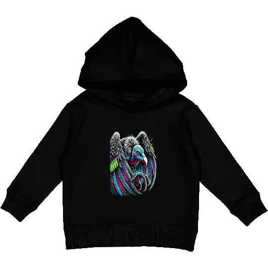 7D2D Inspired Neon Zombie Vulture Kids Pullover Hoodies