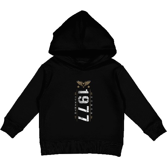 Limited Edition 1977 Strength and Honor Birthday Kids Pullover Hoodies
