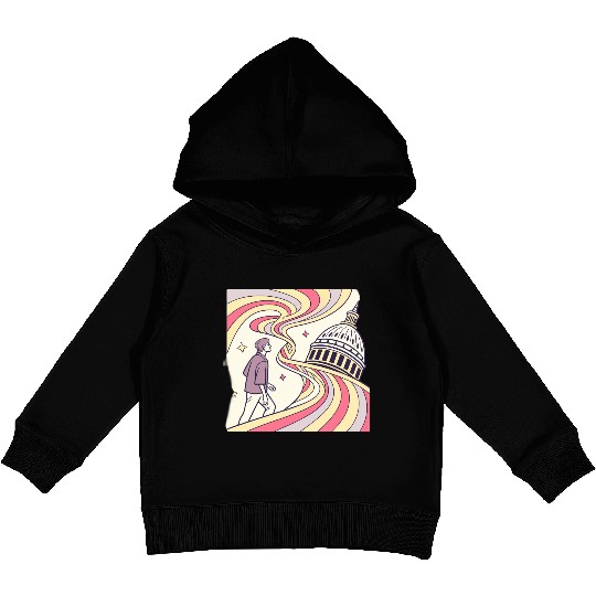 Dreamwave Illusion – Surreal AI Art Kids Pullover Hoodies