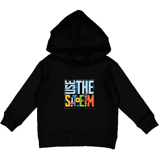 STEM Teacher Use The STEM Loves Computer Science Kids Pullover Hoodies