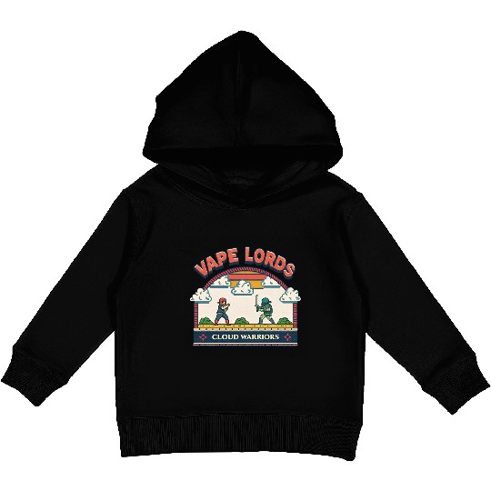 Vape Lords: Cloud Warriors Retro Game Kids Pullover Hoodies