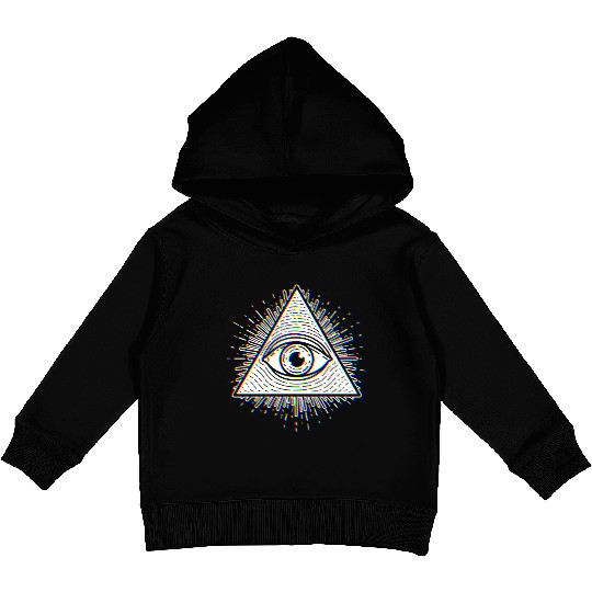 Illuminati - Psychedelic Seeing Eye - Evil Eye Kids Pullover Hoodies