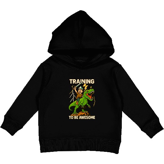 Training to be Awesome Motivational Words Kids Pullover Hoodies