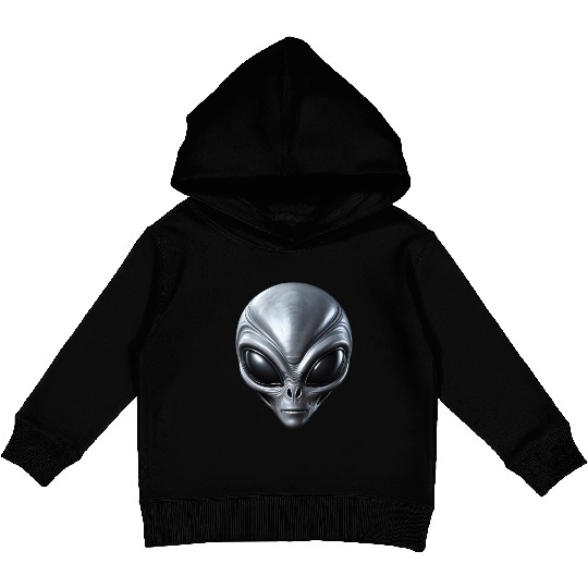 Small Grey Alien Extraterrestrial ET Being Kids Pullover Hoodies
