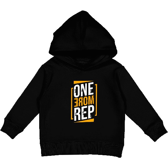 One More Rep – Ultimate Gym Motivation Design Kids Pullover Hoodies