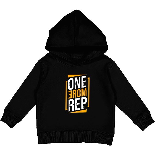 One More Rep – Ultimate Gym Motivation Design Kids Pullover Hoodies