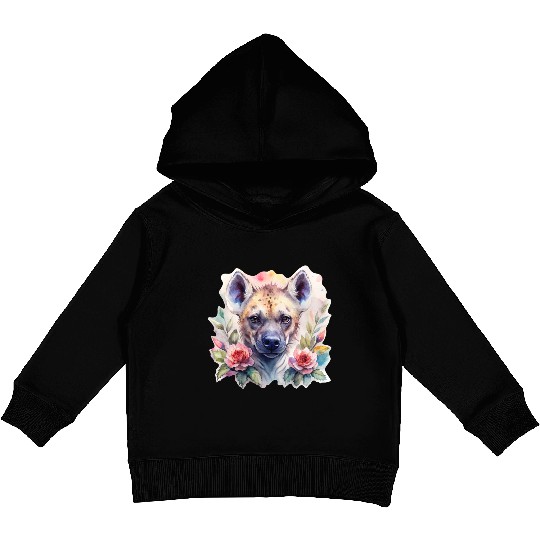 Sage the Blooming Hyena Kids Pullover Hoodies