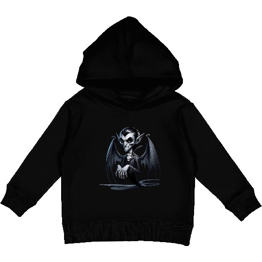 Elegant Vampire Spirit – Creepy Bat-Winged Phantom Kids Pullover Hoodies