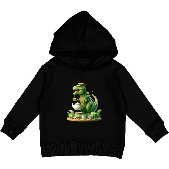 Kids Pullover Hoodies Tea Rex - Thé mignon et amusant Sticker