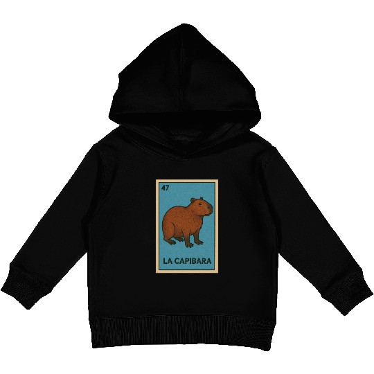 LA CAPIBARA - THE CAPYBARA - LOTERÍA CARD Kids Pullover Hoodies