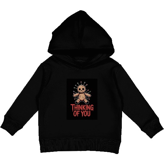 Voodoo Doll Humor – Thinking of You Dark Sarcastic Kids Pullover Hoodies