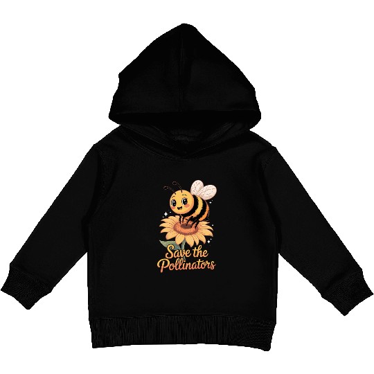 Save Our Pollinators Cute Bee Flower Kids Pullover Hoodies