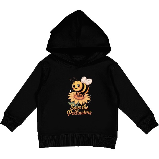 Save Our Pollinators Cute Bee Flower Kids Pullover Hoodies