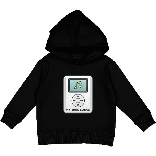 My 1000 Songs MP3 Player Retro 2000s Y2K Kids Pullover Hoodies