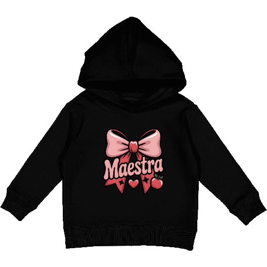 Maestra Cute Back to School Teacher Gift Kids Pullover Hoodies