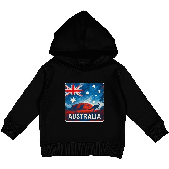 Australia Outback Design Kids Pullover Hoodies