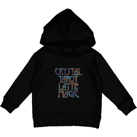 Crystal Tarot Latte Magic-Coffee Coven Collective Kids Pullover Hoodies