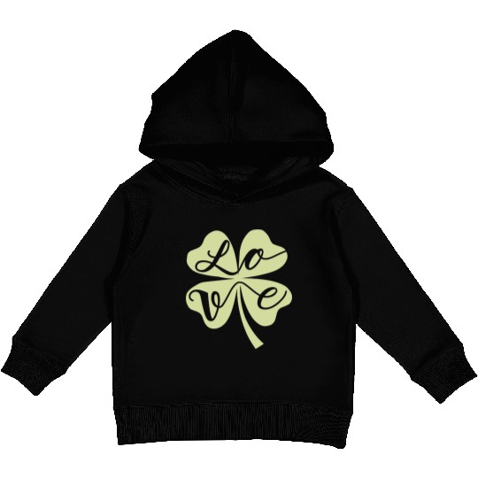 Lucky Love Four Leaf Clover Kids Pullover Hoodies