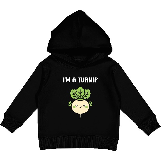 Turnip Character Illustration Kids Pullover Hoodies