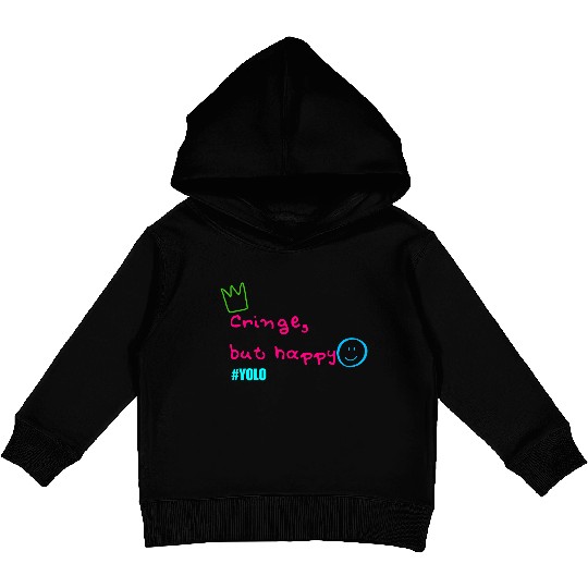 Cringe but happy Kids Pullover Hoodies