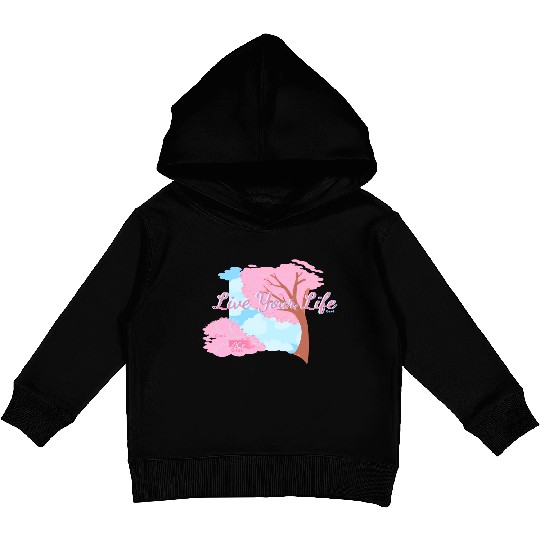 Pink Cherry Blossom Inspirational Design Kids Pullover Hoodies