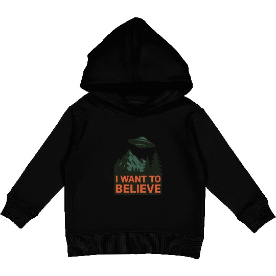 Mystical Forest UFO Graphic Kids Pullover Hoodies