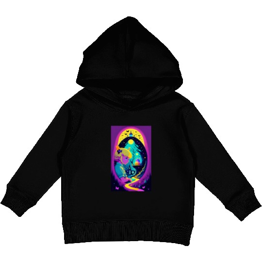 Down the Psychedelic Path Kids Pullover Hoodies