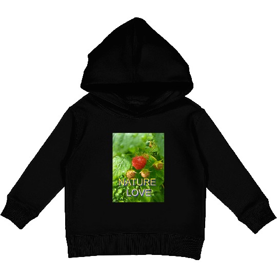 Vivid Raspberry and Greenery Nature Design Kids Pullover Hoodies