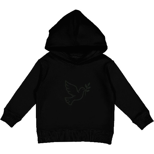 Elegant Doves with Olive Branch Design Kids Pullover Hoodies
