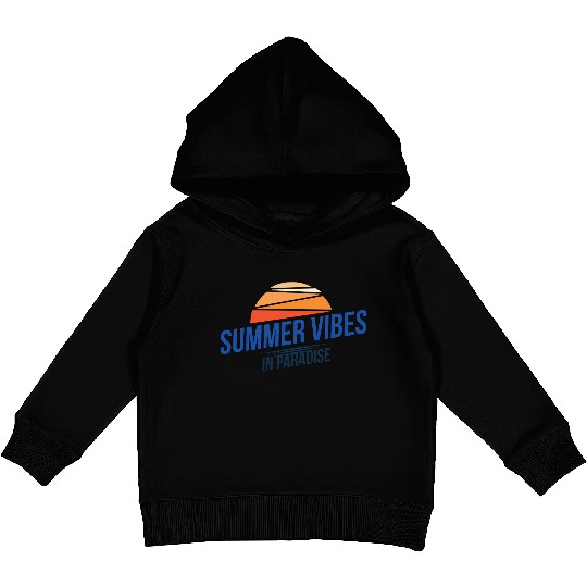 Summer Vibes in Paradise Design Kids Pullover Hoodies