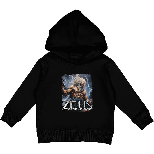Zeus Thunder God Kids Pullover Hoodies
