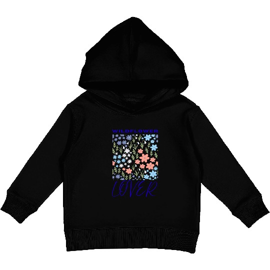 Wildflower Lover Floral Design Kids Pullover Hoodies
