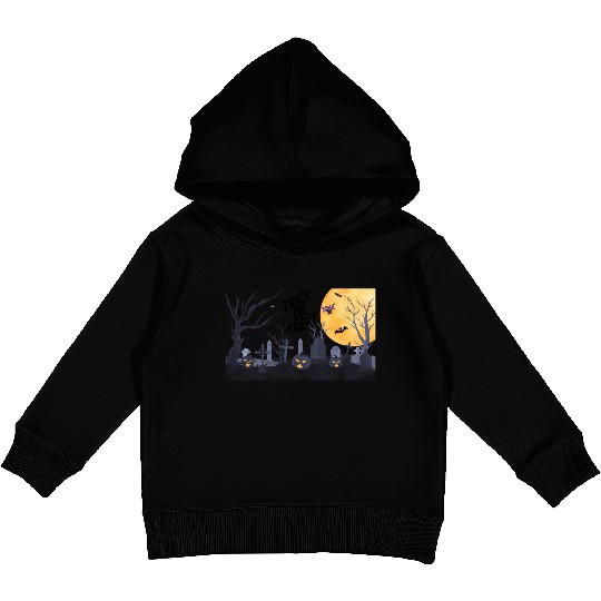 Trick-or-Treat Pumpkin Graveyard Kids Pullover Hoodies