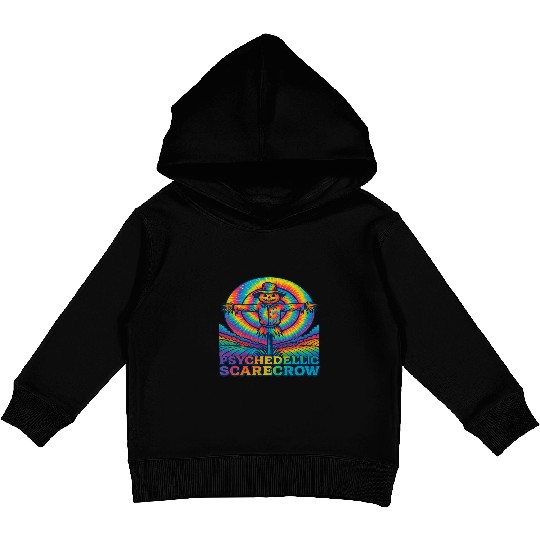 Psychedelic Scarecrow Trippy EDM Rave Festival Kids Pullover Hoodies