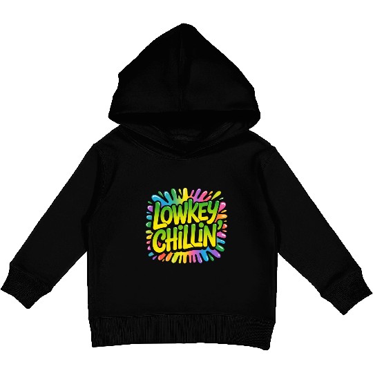 Retro Psychedelic Colorful Typography Kids Pullover Hoodies