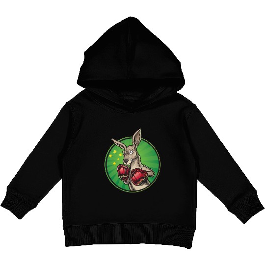 Boxing Kangaroo Kids Pullover Hoodies