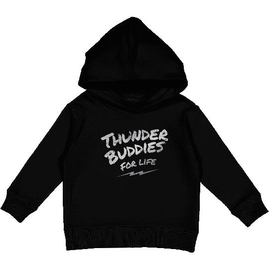 thunder buddies for life – silver Kids Pullover Hoodies