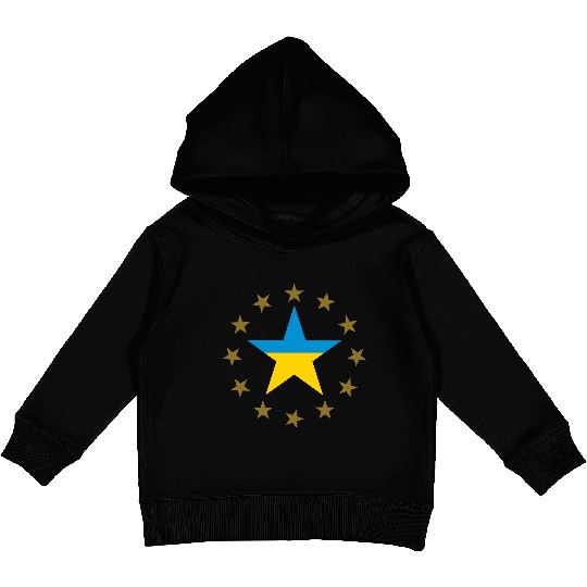 Ukraine & Stars Kids Pullover Hoodies
