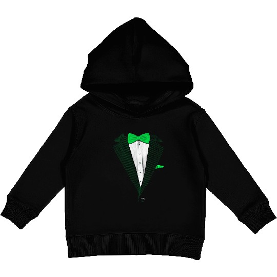 St.Patrick's Day Green Tuxedo Costume Kids Pullover Hoodies
