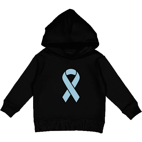 Light Blue Prostate Cancer Ribbon Kids Pullover Hoodies