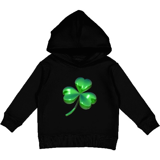 3D Shamrock Kids Pullover Hoodies