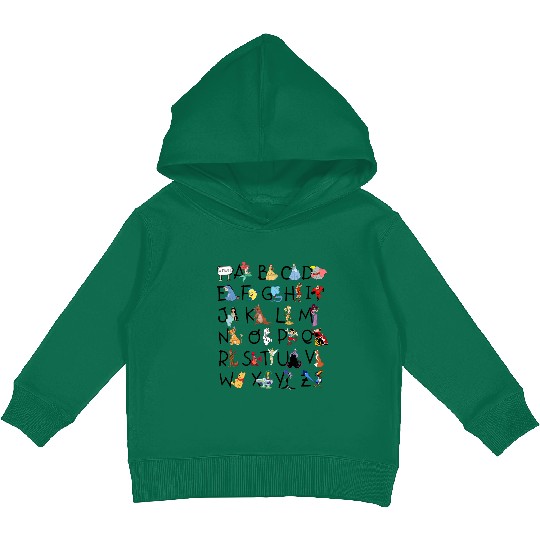 Discover Disney Teacher Alphabet All Characters from A to Z Kids Pullover Hoodies, Magic Kingdom Trip Kids Pullover Hoodies