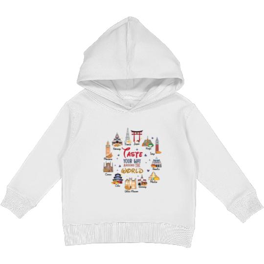 Disney Epcot World Showcase Countries Food Taste Your Way Around The World Kids Pullover Hoodies, Epcot Food and Wine Festival 2023
