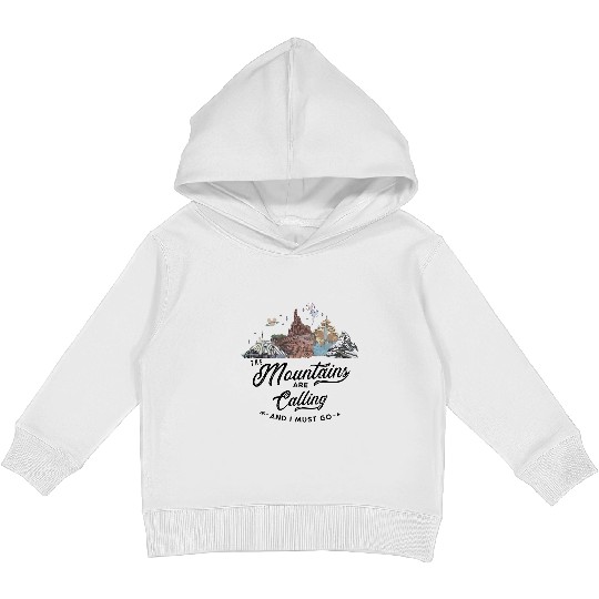 Discover The Mountains Are Calling Kids Pullover Hoodies | Disney Rides: Space, Thunder, Splash, Everest