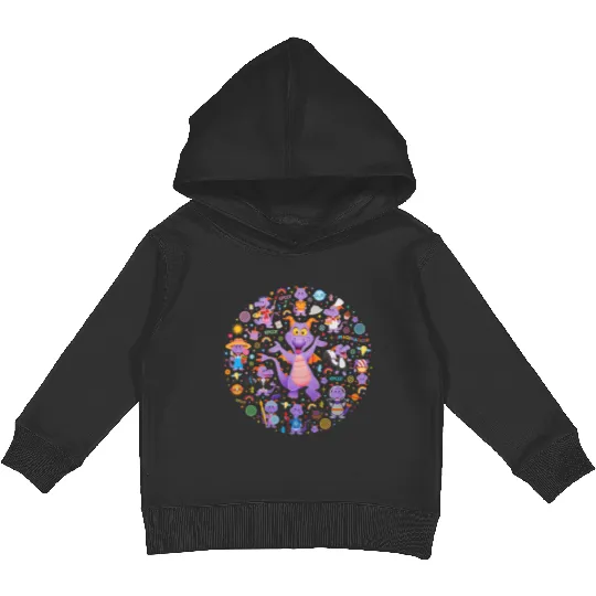 Disney Epcot Figment Kids Pullover Hoodies, Epcot Figment Kids Pullover Hoodies, Floral Epcot Kids Pullover Hoodies