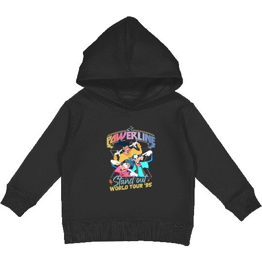 Retro Disney A Goofy Movie Powerline World Tour 95' Kids Pullover Hoodies, A Goofy Movie Kids Pullover Hoodies, Vintage Disney Powerline